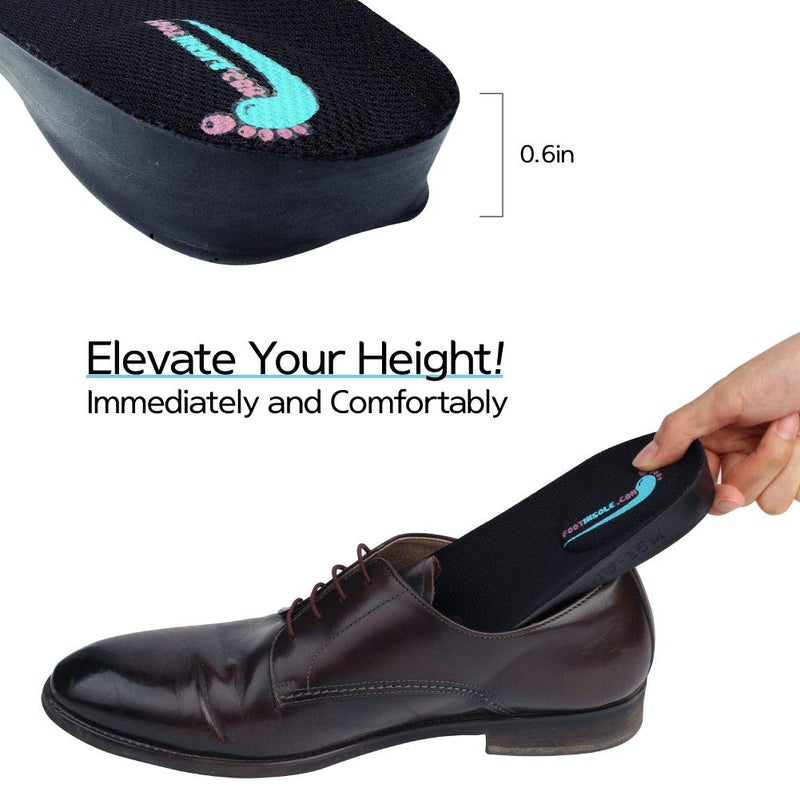 FOOTINSOLE.COM Height Increase Insole, Shoe Lift for Men Elevated Cushioned Inserts and Arch Support Comfort Insoles to Make You Taller (0.6" UP (US Men's 7-11)) - Image 4